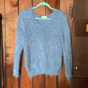 Blue fuzzy sweater!